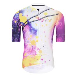 HOLOKOLO Cyklistický krátký dres a krátké kalhoty - SPLASH - šedá/fialová