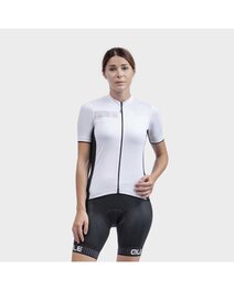 ALÉ Cyklistický krátký dres a krátké kalhoty - COLOR BLOCK LADY - bílá/černá