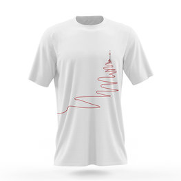 NU. BY HOLOKOLO Cyklistické triko s krátkým rukávem - UP & NEVER STOP - bílá