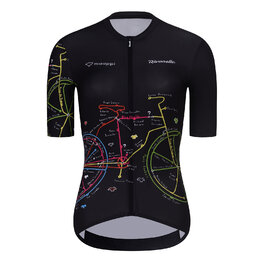 RIVANELLE Cyklistický krátký dres a krátké kalhoty - MAAPPI DARK - růžová/černá