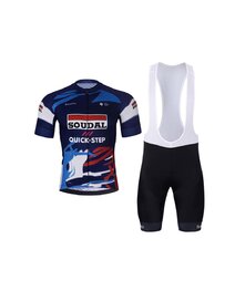 BONAVELO Cyklistický krátký dres a krátké kalhoty - SOUDAL-QUICKSTEP 25 - černá/modrá