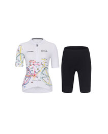 RIVANELLE Cyklistický krátký dres a krátké kalhoty - MAAPPI ELITE - žlutá/bílá