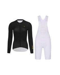 HOLOKOLO Cyklistický krátký dres a krátké kalhoty - VICTORIOUS ELITE - bílá/černá