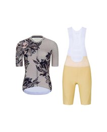 RIVANELLE Cyklistický krátký dres a krátké kalhoty - BAROC - černá/béžová
