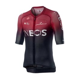 CASTELLI Cyklistický dres s krátkým rukávem - INEOS 2020 - černá/červená
