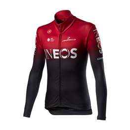 CASTELLI Cyklistický dres s dlouhým rukávem zimní - INEOS 2020 WINTER - černá/světle modrá/bílá