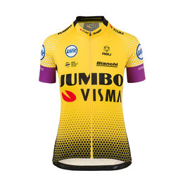 AGU Cyklistický dres s krátkým rukávem - JUMBO-VISMA 19 LADY  - žlutá/černá
