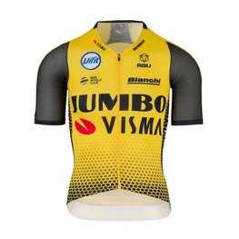 AGU Cyklistický dres s krátkým rukávem - JUMBO-VISMA 2019 - žlutá/černá