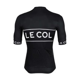 LE COL Cyklistický dres s krátkým rukávem - SPORT LOGO - černá/bílá