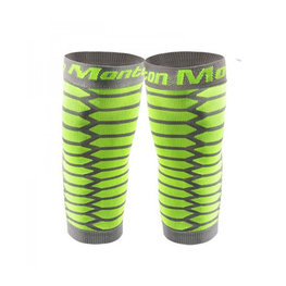 MONTON Cyklistické návleky po kolena - FUNCTIONAL - zelená/šedá