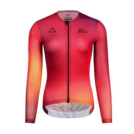 MONTON Cyklistický dres s dlouhým rukávem letní - FIRE LADY SUMMER - červená