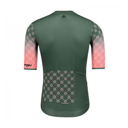MONTON Cyklistický dres s krátkým rukávem - LIFE - zelená/růžová