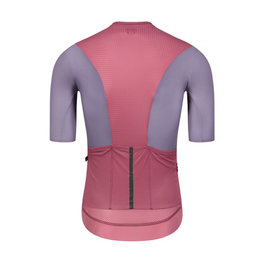 MONTON Cyklistický dres s krátkým rukávem - CHECHEN - červená/fialová