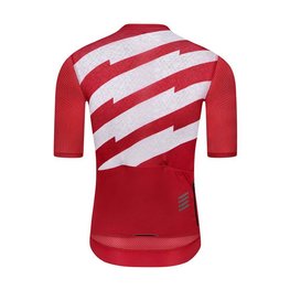 MONTON Cyklistický dres s krátkým rukávem - SKULL III - bílá/červená