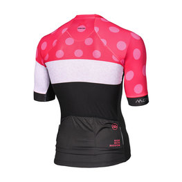 MONTON Cyklistický dres s krátkým rukávem - CLIMBING FLOWER - černá/růžová