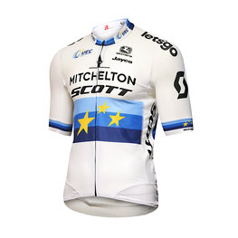 GIORDANA Cyklistický dres s krátkým rukávem - MITCHELTON-SCOTT '19 - modrá/bílá