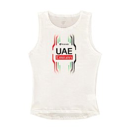 PISSEI Cyklistické triko bez rukávů - UAE TEAM EMIRATES 2024 - bílá