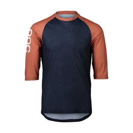 POC Cyklistický dres s krátkým rukávem - MTB PURE 3/4 - modrá/oranžová