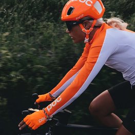 POC Cyklistické rukavice krátkoprsté - AVIP - oranžová