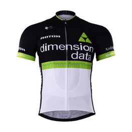 BONAVELO Cyklistický dres s krátkým rukávem - DIMENSION DATA 2017 - černá/zelená/bílá
