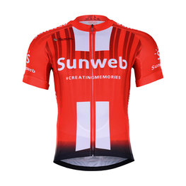 BONAVELO Cyklistický dres s krátkým rukávem - SUNWEB 2019 - červená