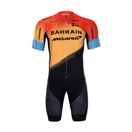 BONAVELO Cyklistický krátký dres a krátké kalhoty - BAHRAIN MCLAREN 2020 - žlutá/červená/černá