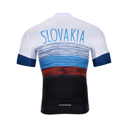 BONAVELO Cyklistický dres s krátkým rukávem - SLOVAKIA - bílá/červená/modrá/černá
