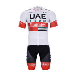 BONAVELO Cyklistický krátký dres a krátké kalhoty - UAE 2020 - bílá/černá