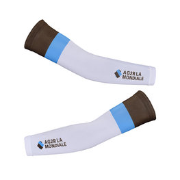 BONAVELO Cyklistické návleky na ruce - AG2R 2020 - bílá/modrá/hnědá