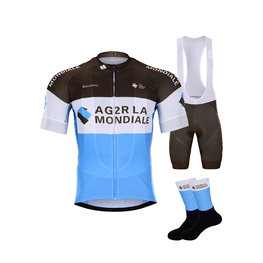 BONAVELO Cyklistický mega set - AG2R 2020 - bílá/modrá/hnědá