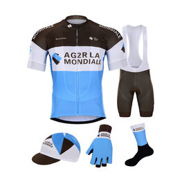 BONAVELO Cyklistický mega set - AG2R 2020 - modrá/bílá/hnědá