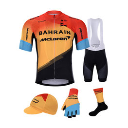 BONAVELO Cyklistický mega set - BAHRAIN MCLAREN 2020 - černá/žlutá/červená