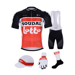 BONAVELO Cyklistický mega set - LOTTO SOUDAL 2020 - červená/černá/bílá