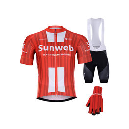 BONAVELO Cyklistický mega set - SUNWEB 2020 - černá/červená