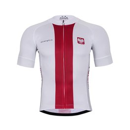BONAVELO Cyklistický dres s krátkým rukávem - POLAND I. - bílá/červená