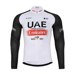 BONAVELO Cyklistický zimní dres a kalhoty - UAE 2024 WINTER - černá/bílá/červená