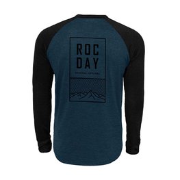 ROCDAY Cyklistický dres s dlouhým rukávem letní - STAGE - černá/modrá