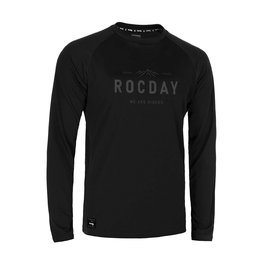 ROCDAY Cyklistický dres s dlouhým rukávem letní - PATROL - černá/šedá