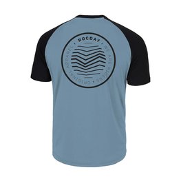 ROCDAY Cyklistický dres s krátkým rukávem - GRAVEL - černá/modrá