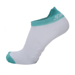 SANTINI Cyklistické ponožky kotníkové - CLASSE - světle modrá/bílá