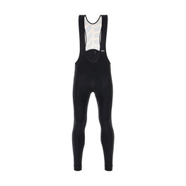 SANTINI Cyklistické kalhoty dlouhé s laclem - SVOLTA WINTER - černá/oranžová