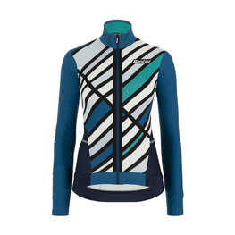 SANTINI Cyklistický dres s dlouhým rukávem zimní - CORAL RAGGIO LADY - modrá