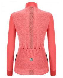 SANTINI Cyklistický dres s dlouhým rukávem zimní - COLORE PURO LADY W - růžová