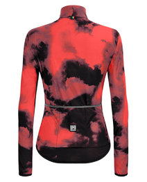 SANTINI Cyklistická větruodolná bunda - NEBULA STORM LADY - růžová