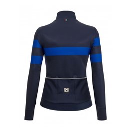 SANTINI Cyklistický dres s dlouhým rukávem zimní - CORAL BENGAL LADY - modrá