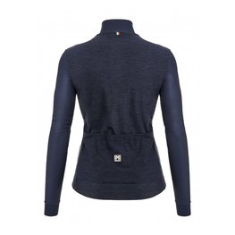 SANTINI Cyklistický dres s dlouhým rukávem zimní - COLORE PURO LADY - modrá