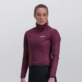 SANTINI Cyklistická větruodolná bunda - NEBULA - bordó
