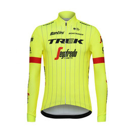 SANTINI Cyklistický dres s dlouhým rukávem zimní - TREK SEGAFREDO 2018 - žlutá/černá