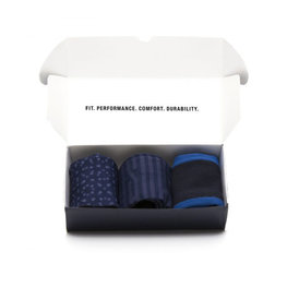 SANTINI Cyklistické ponožky klasické - MIX SOXBOX - černá/modrá