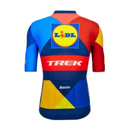 SANTINI Cyklistický dres s krátkým rukávem - LIDL TREK 2024 - modrá